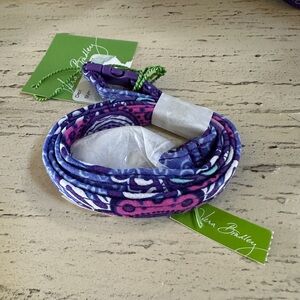 NWT Vera Bradley Lilac Tapestry Lanyard Shabby Chic Cottagecore Whimsy Blue